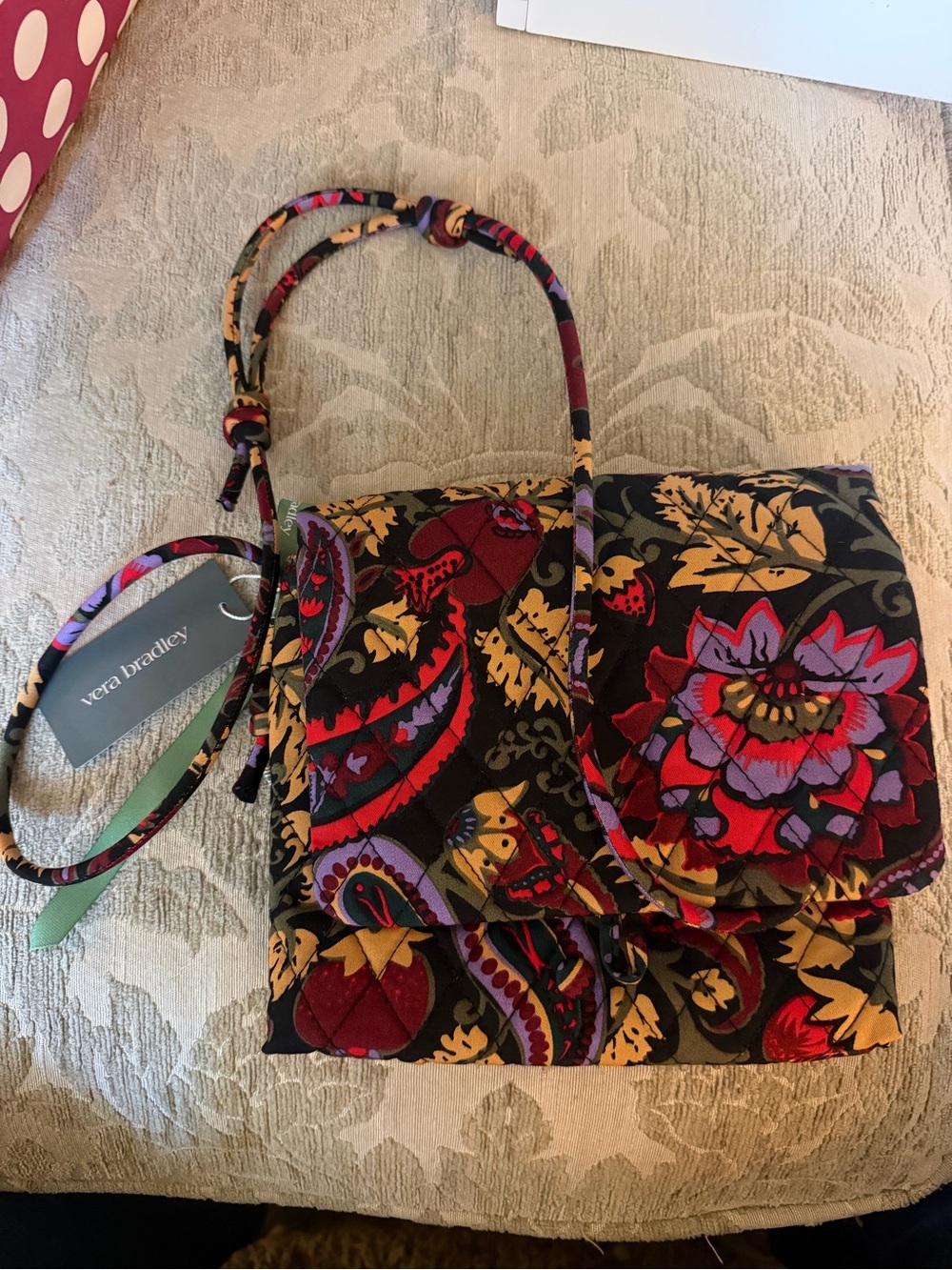 Vera Bradley Baird Hipster in Midnight Garden Paisley. New with Tags - Picture 2 of 5
